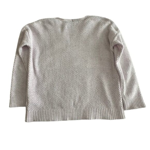 Calvin Klein Jeans Women M Pink Sleeved Pullover V neck Relaxed Fit Sweater Top - Picture 10 of 15